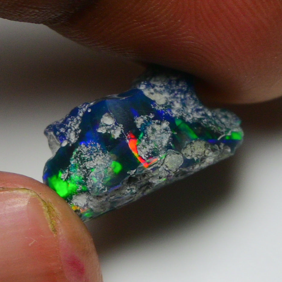 Black Opal 7.90 Carats | Natural Black Ethiopian Opal Rough - Ready for Cutting & Jewelry!