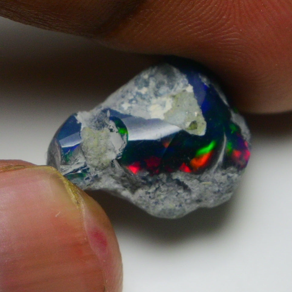 Black Opal 9.20 Carats | Natural Black Ethiopian Opal Rough - Ready for Cutting & Jewelry!