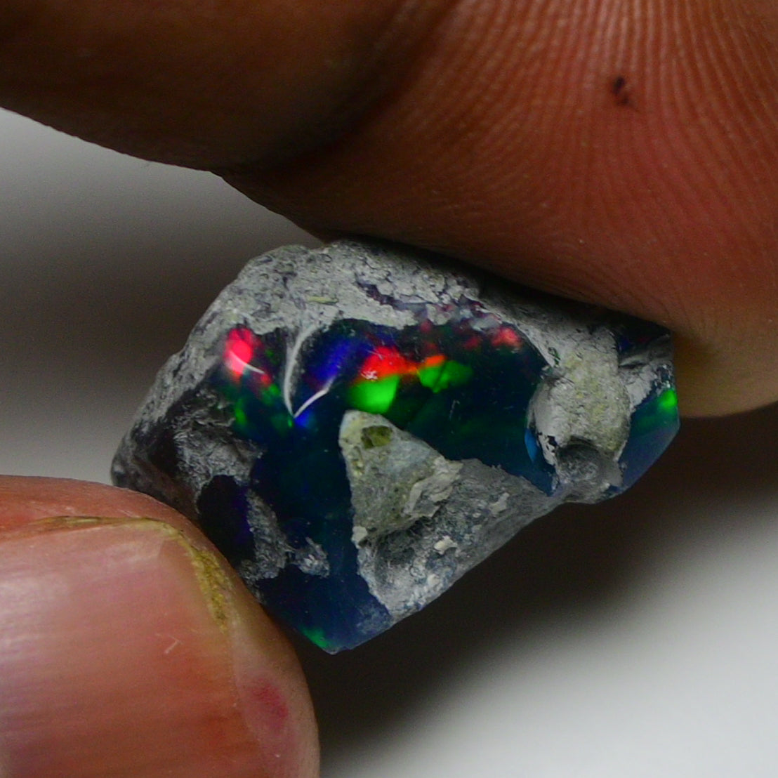 Black Opal 9.20 Carats | Natural Black Ethiopian Opal Rough - Ready for Cutting & Jewelry!