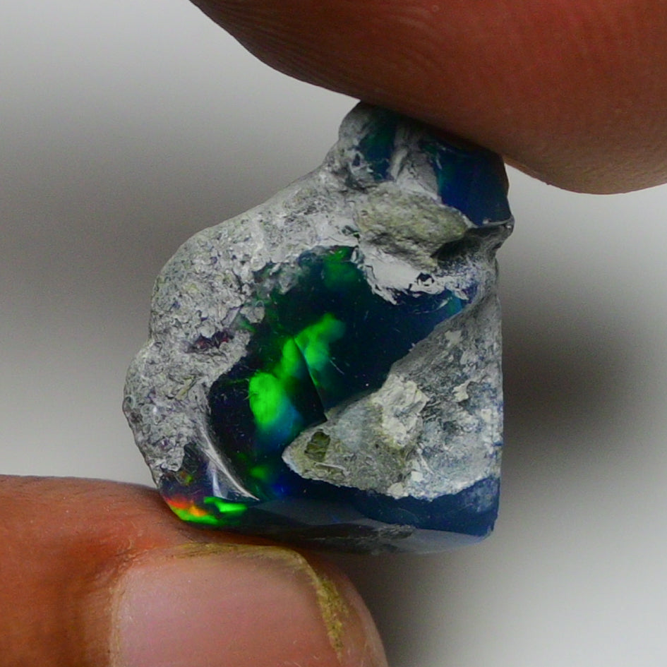 Black Opal 9.20 Carats | Natural Black Ethiopian Opal Rough - Ready for Cutting & Jewelry!