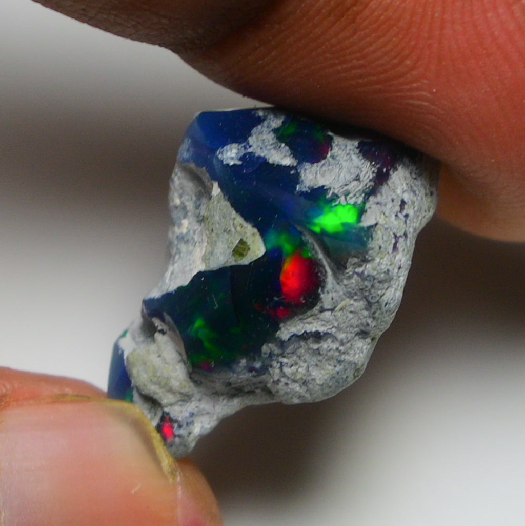 Black Opal 9.20 Carats | Natural Black Ethiopian Opal Rough - Ready for Cutting & Jewelry!