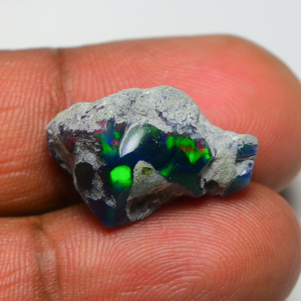 Black Opal 9.20 Carats | Natural Black Ethiopian Opal Rough - Ready for Cutting & Jewelry!
