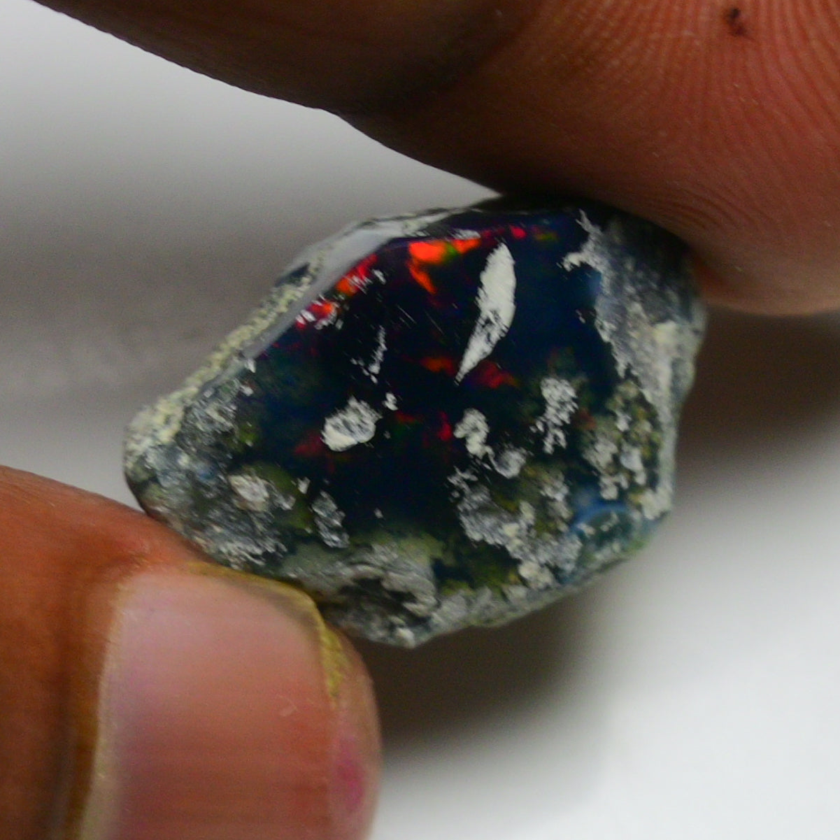 Black Opal 13.65 Carats | Natural Black Ethiopian Opal Rough - Ready for Cutting & Jewelry!