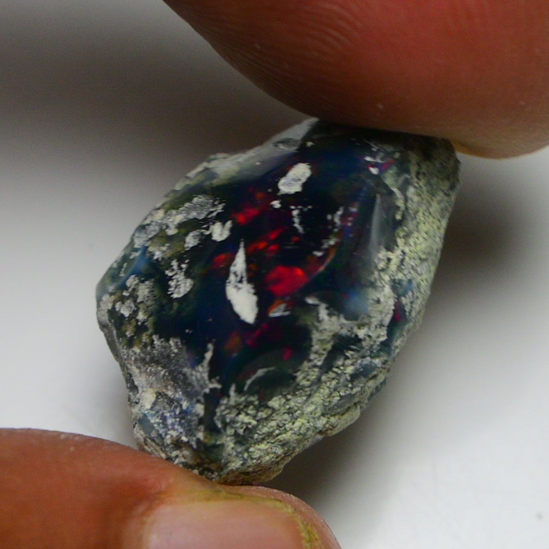 Black Opal 13.65 Carats | Natural Black Ethiopian Opal Rough - Ready for Cutting & Jewelry!