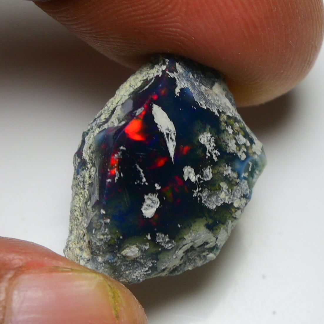 Black Opal 13.65 Carats | Natural Black Ethiopian Opal Rough - Ready for Cutting & Jewelry!