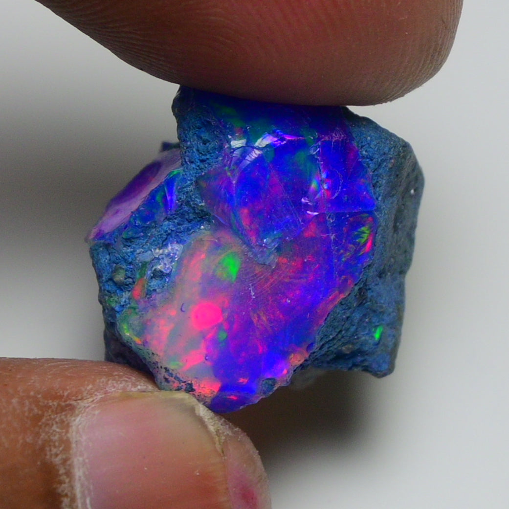 Rare Blue Opal 25.50 Carats | Natural Blue Ethiopian Opal Rough - Ready for Cutting & Jewelry!