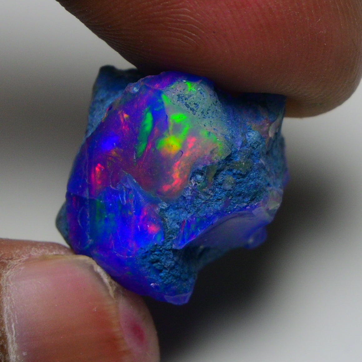 Rare Blue Opal 25.50 Carats | Natural Blue Ethiopian Opal Rough - Ready for Cutting & Jewelry!