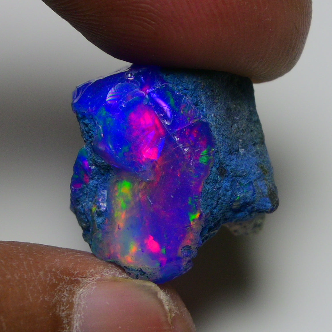 Rare Blue Opal 25.50 Carats | Natural Blue Ethiopian Opal Rough - Ready for Cutting & Jewelry!