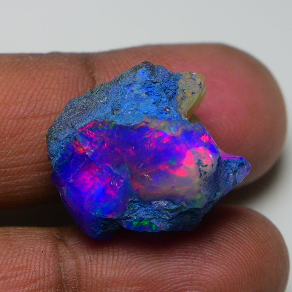 Rare Blue Opal 25.50 Carats | Natural Blue Ethiopian Opal Rough - Ready for Cutting & Jewelry!