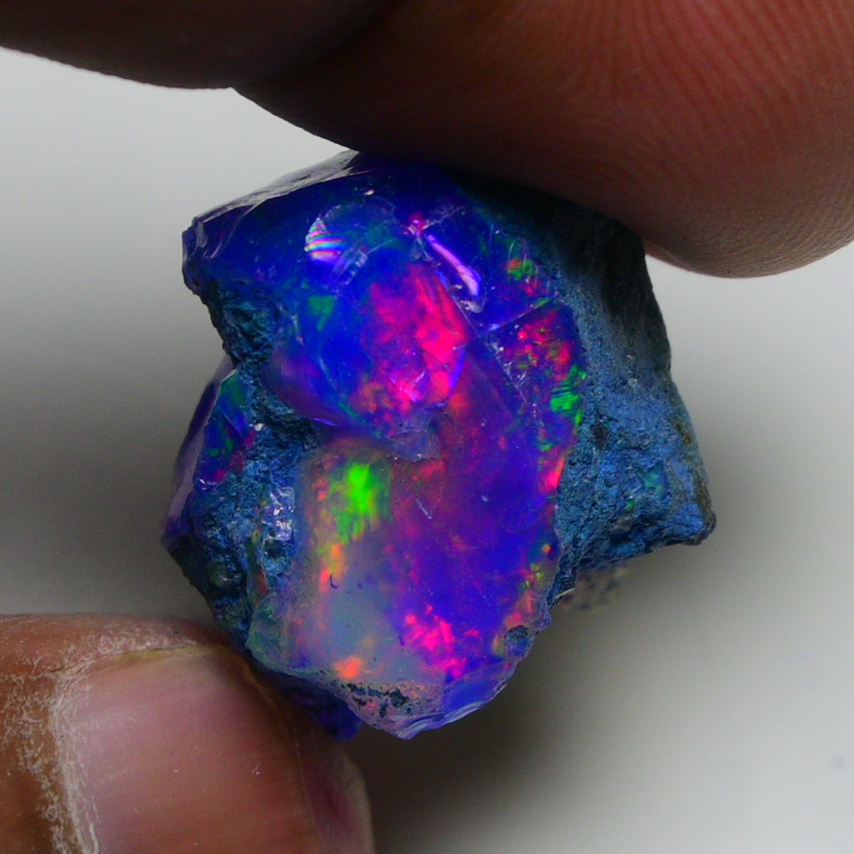 Rare Blue Opal 25.50 Carats | Natural Blue Ethiopian Opal Rough - Ready for Cutting & Jewelry!