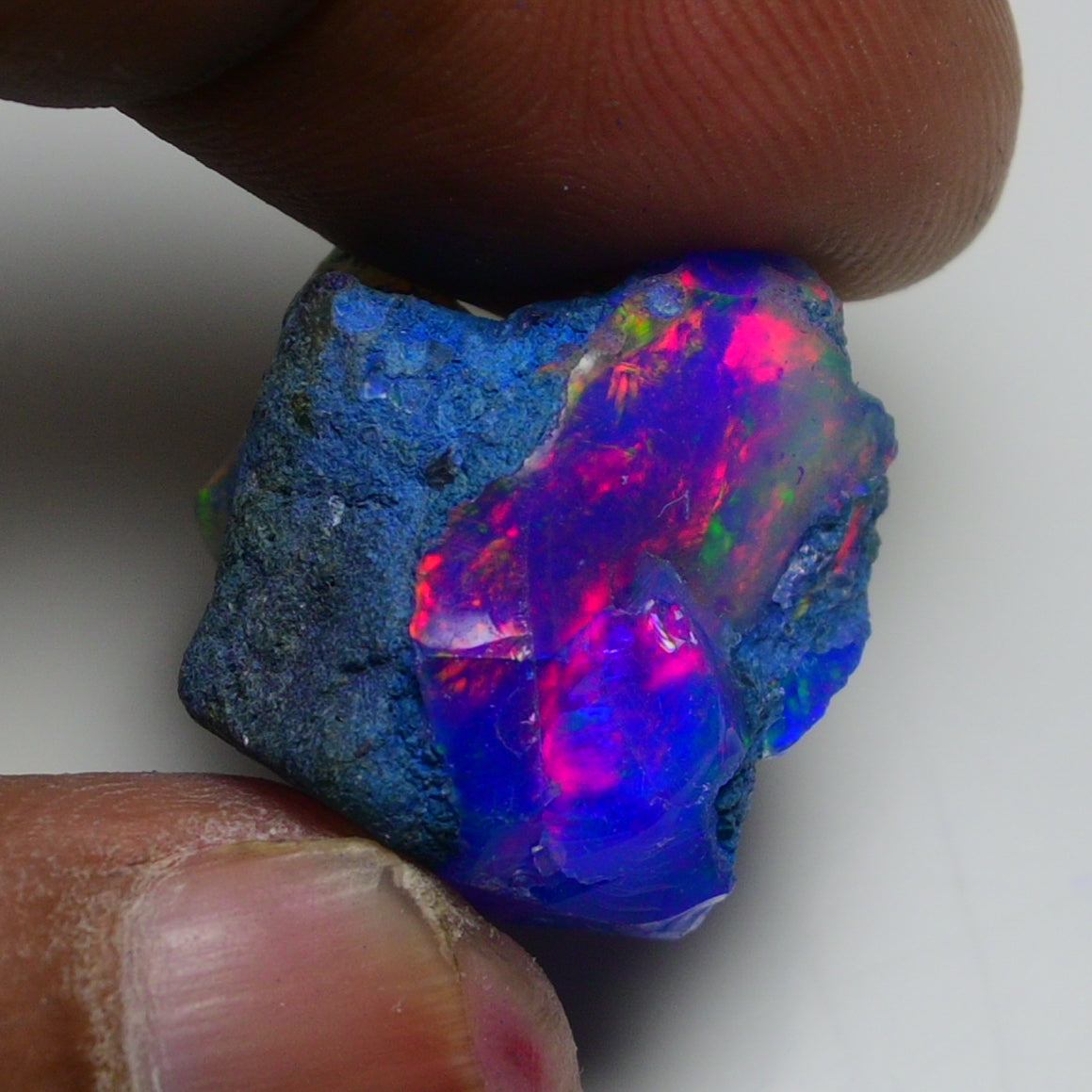 Rare Blue Opal 25.50 Carats | Natural Blue Ethiopian Opal Rough - Ready for Cutting & Jewelry!