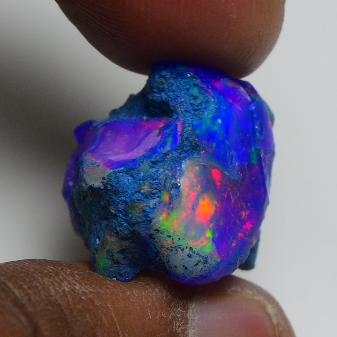 Rare Blue Opal 25.50 Carats | Natural Blue Ethiopian Opal Rough - Ready for Cutting & Jewelry!