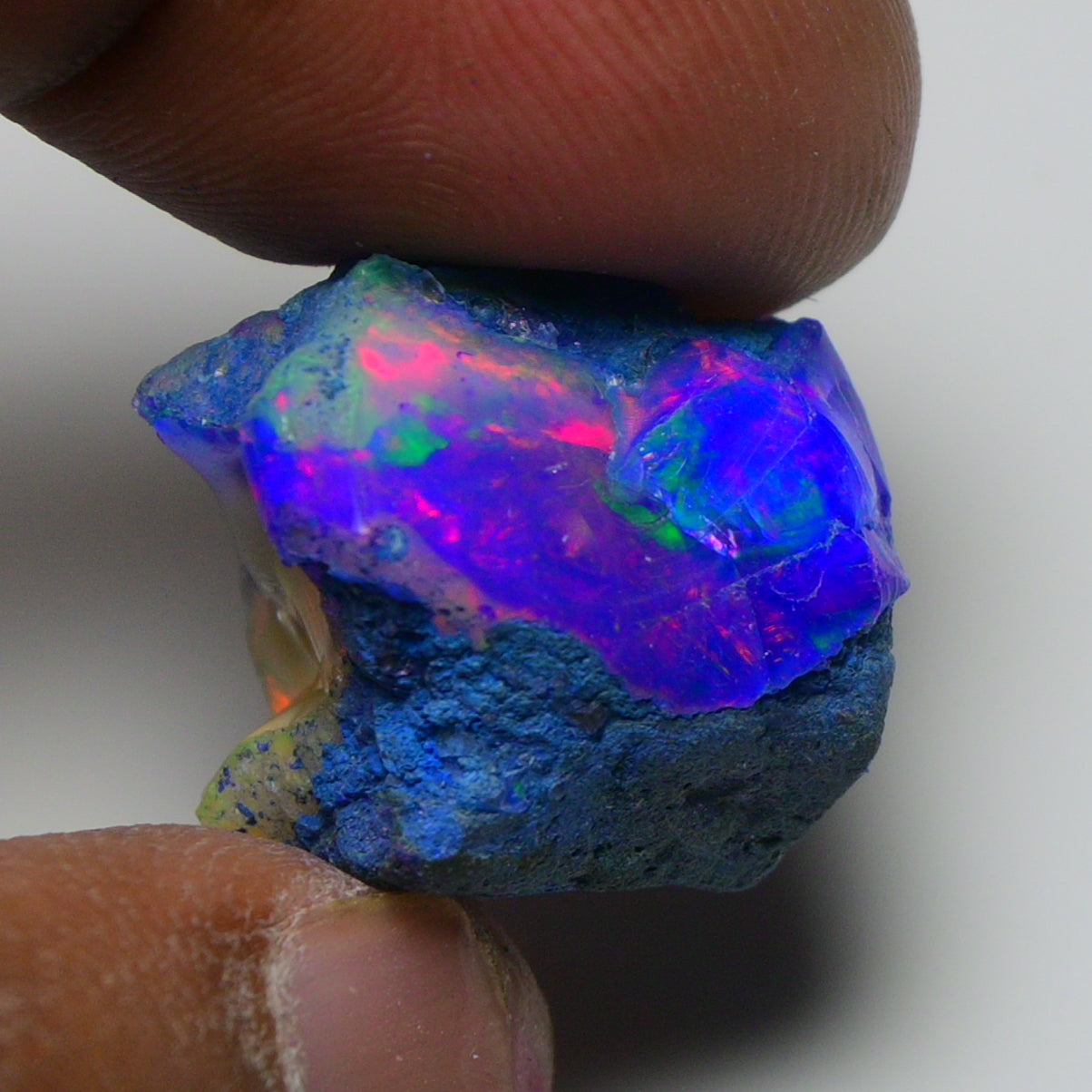 Rare Blue Opal 25.50 Carats | Natural Blue Ethiopian Opal Rough - Ready for Cutting & Jewelry!