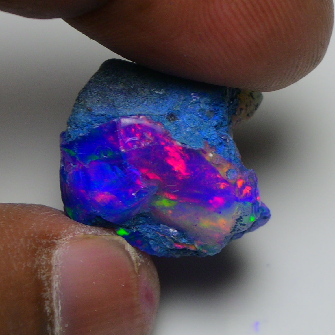 Rare Blue Opal 25.50 Carats | Natural Blue Ethiopian Opal Rough - Ready for Cutting & Jewelry!