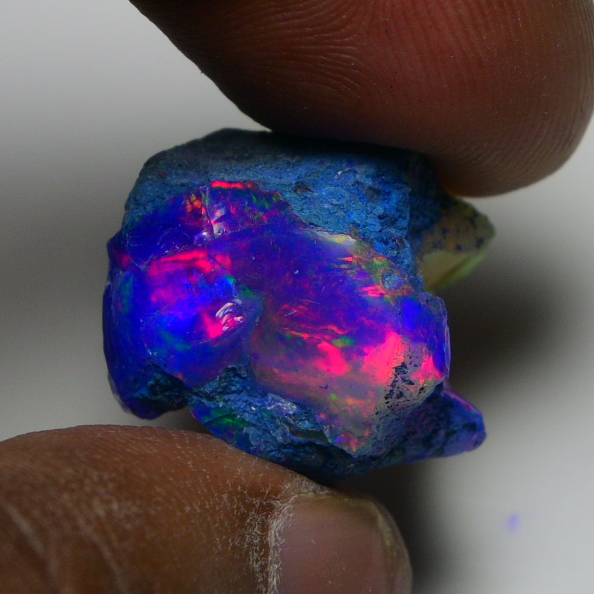 Rare Blue Opal 25.50 Carats | Natural Blue Ethiopian Opal Rough - Ready for Cutting & Jewelry!