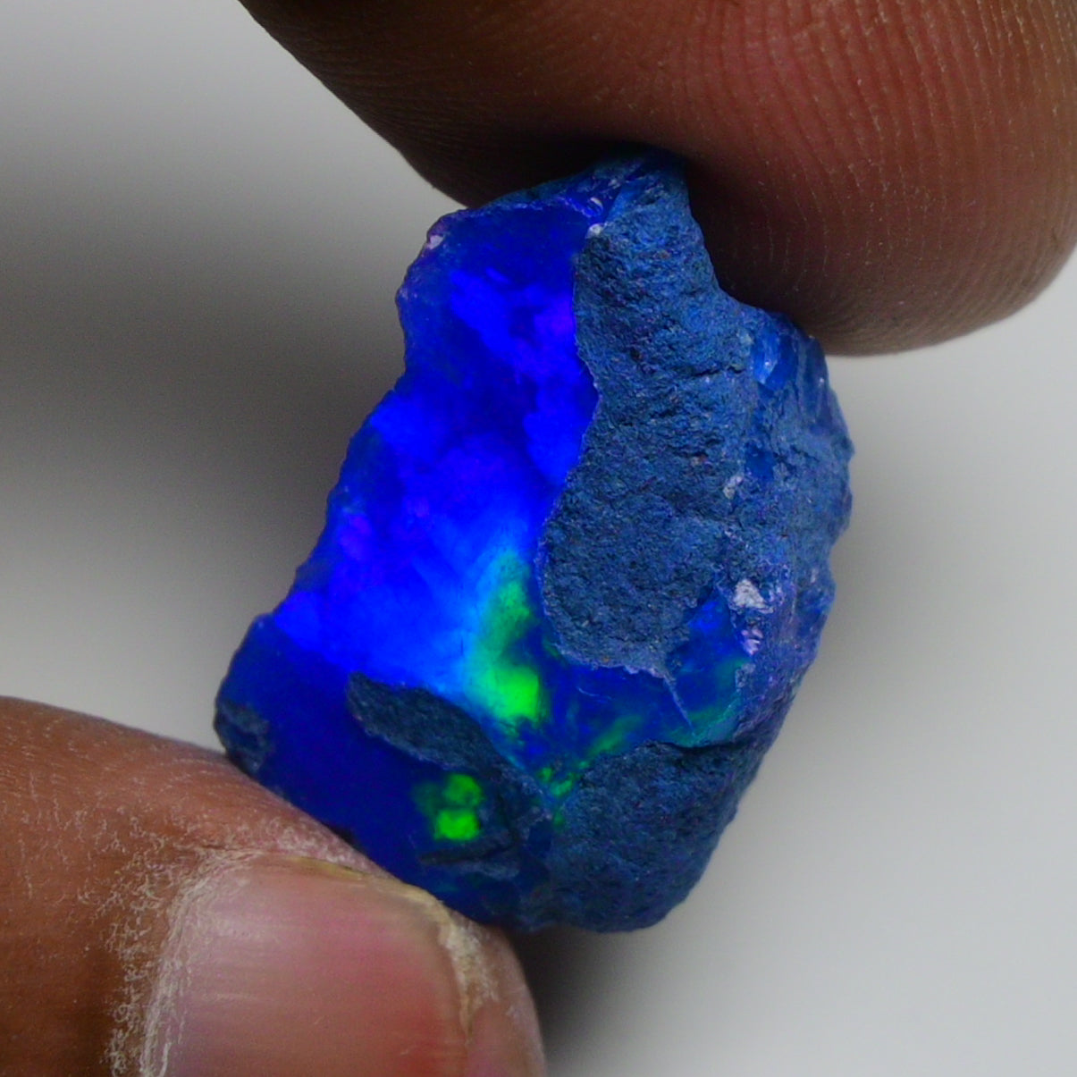 Rare Blue Opal 15.00 Carats | Natural Blue Ethiopian Opal Rough - Ready for Cutting & Jewelry!