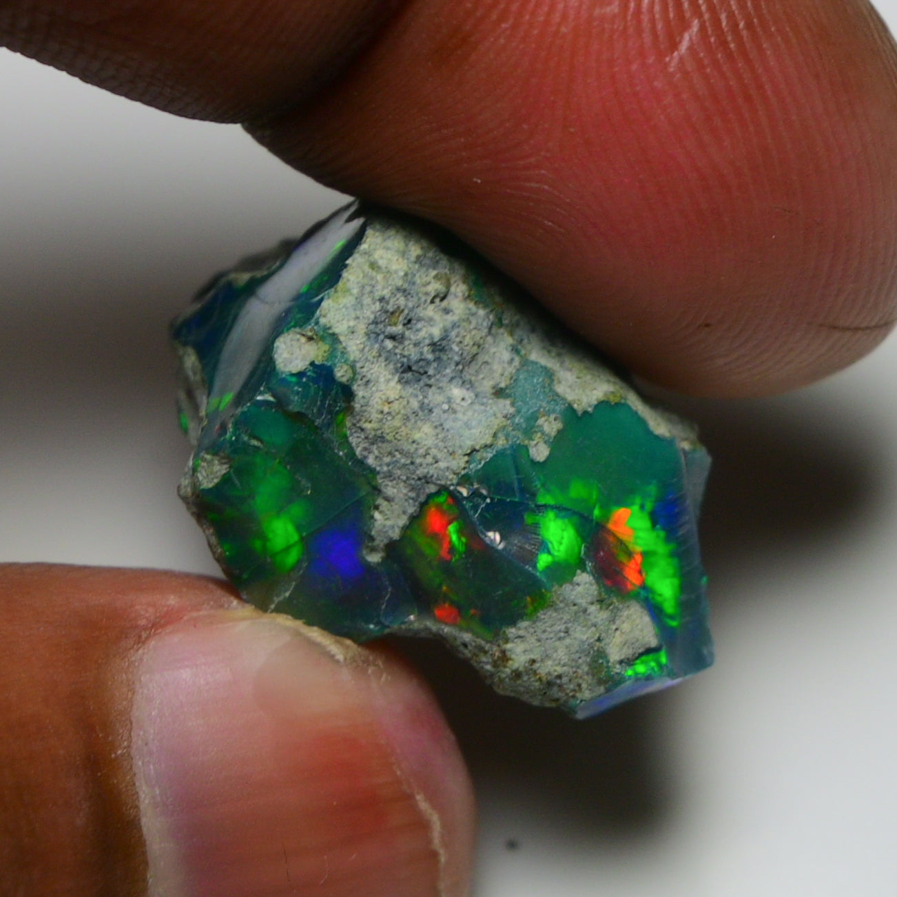 Rare Black Opal 24.80 Carats | Natural Black Ethiopian Opal Rough - Ready for Cutting & Jewelry!