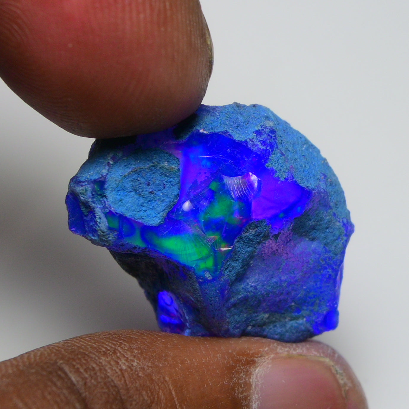 Rare Blue Opal 29.50 Carats | Natural Blue Ethiopian Opal Rough - Ready for Cutting & Jewelry!
