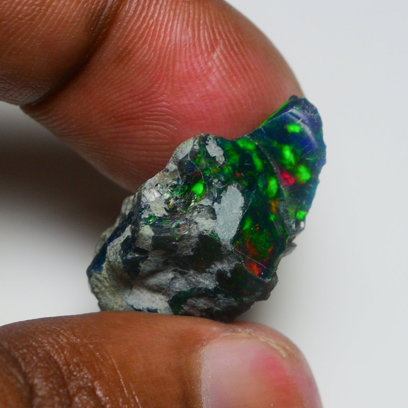 Rare Black Opal 16.10 Carats | Natural Black Ethiopian Opal Rough - Ready for Cutting & Jewelry!