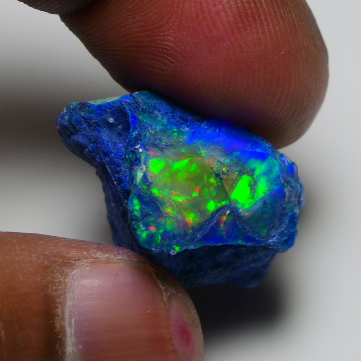 Rare Blue Opal 24.05 Carats | Natural Blue Ethiopian Opal Rough - Ready for Cutting & Jewelry!