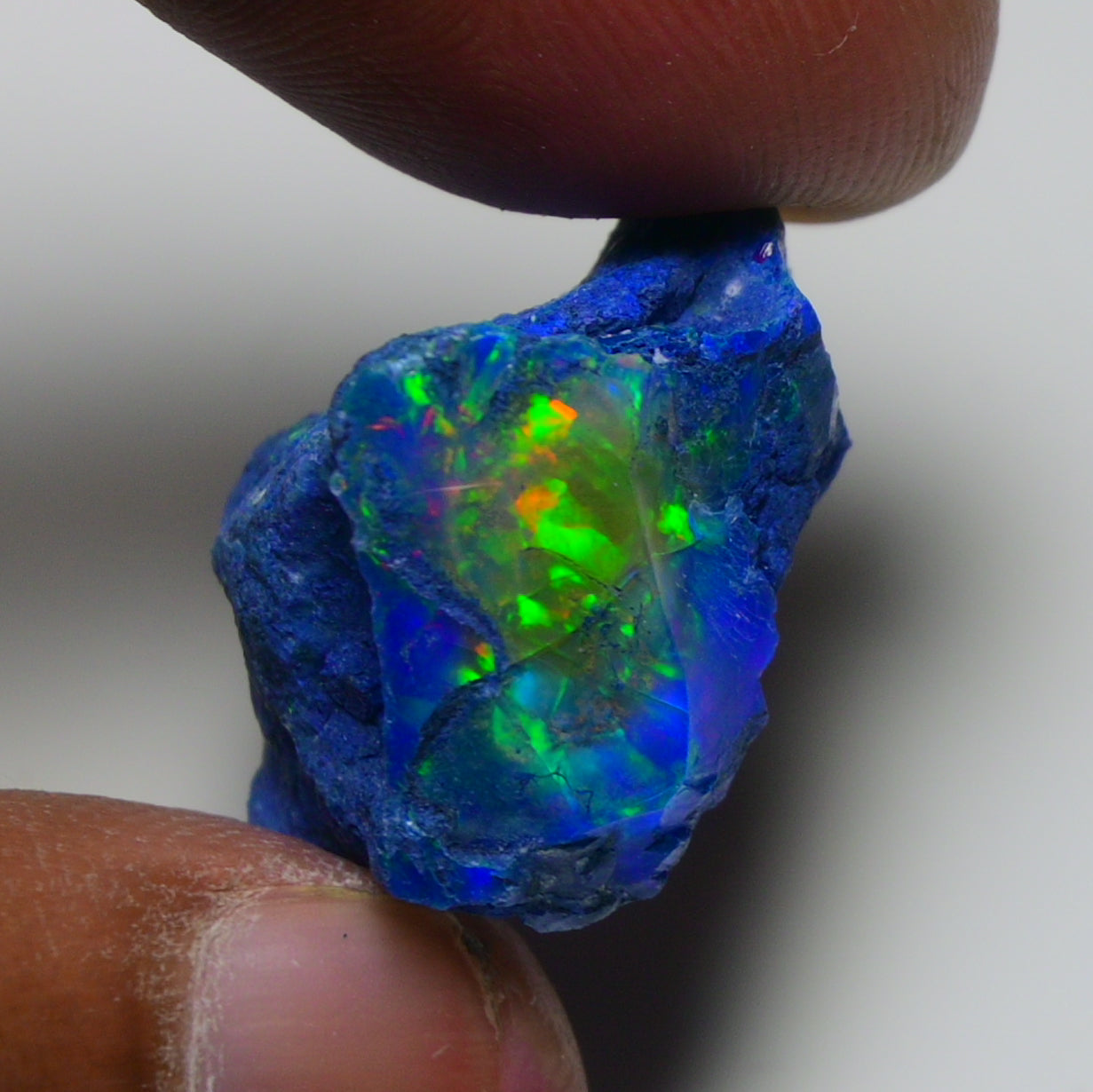 Rare Blue Opal 24.05 Carats | Natural Blue Ethiopian Opal Rough - Ready for Cutting & Jewelry!