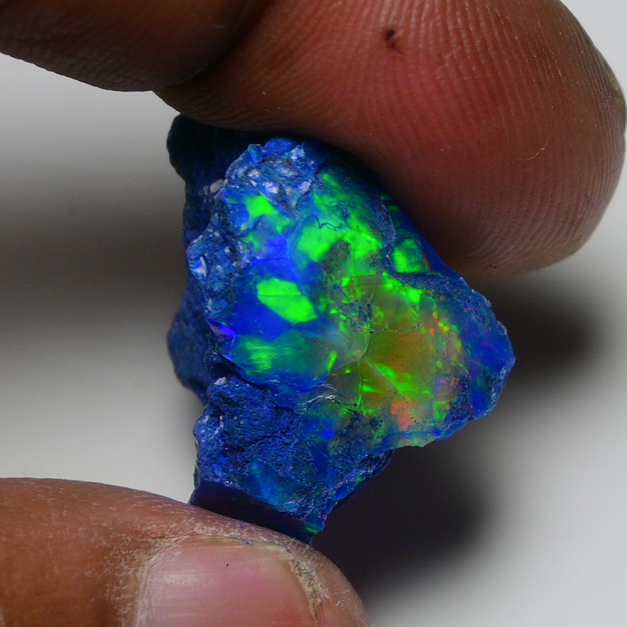Rare Blue Opal 24.05 Carats | Natural Blue Ethiopian Opal Rough - Ready for Cutting & Jewelry!