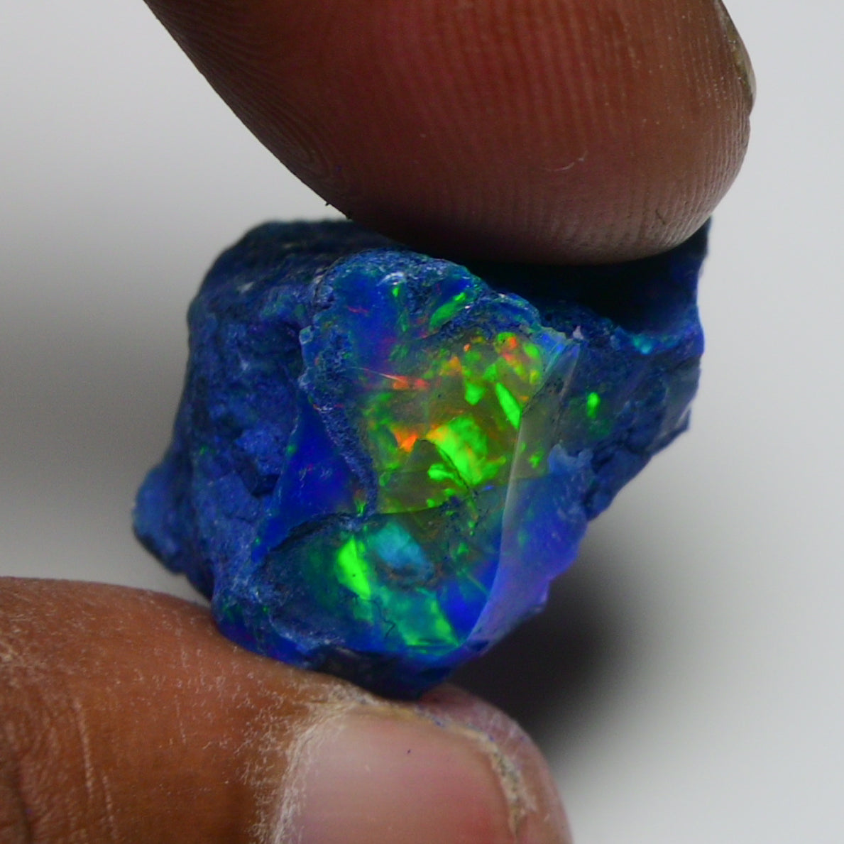 Rare Blue Opal 24.05 Carats | Natural Blue Ethiopian Opal Rough - Ready for Cutting & Jewelry!