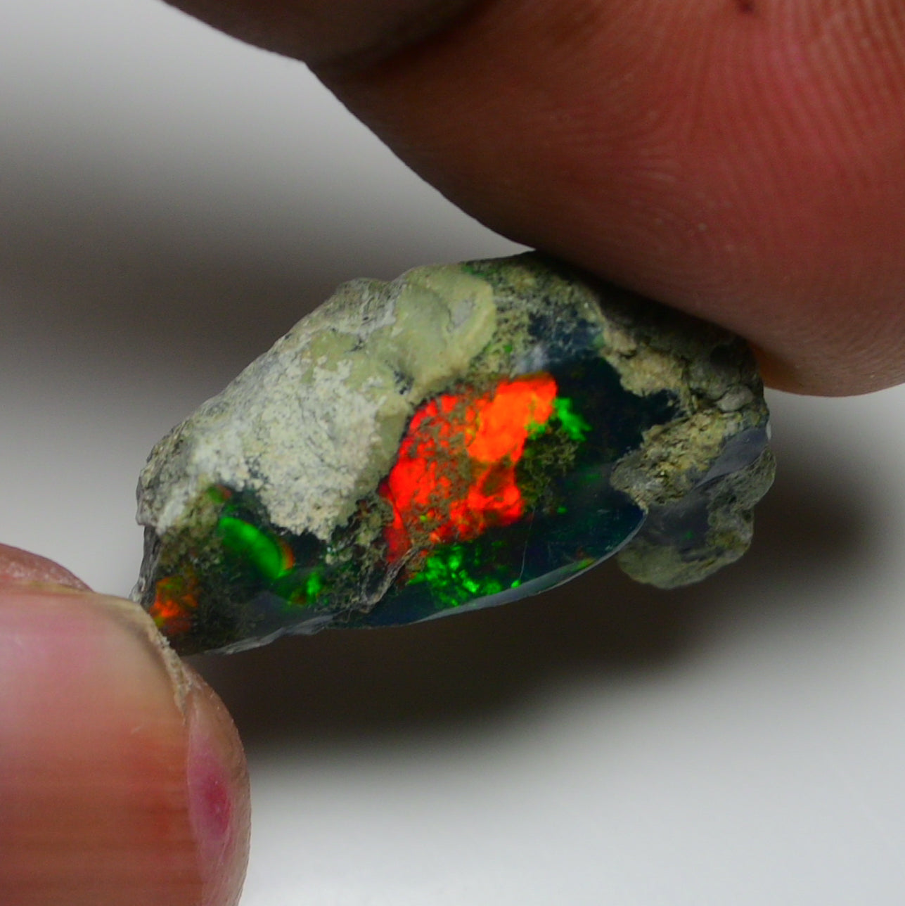Rare Black Opal 12.90 Carats | Natural Black Ethiopian Opal Rough - Ready for Cutting & Jewelry!