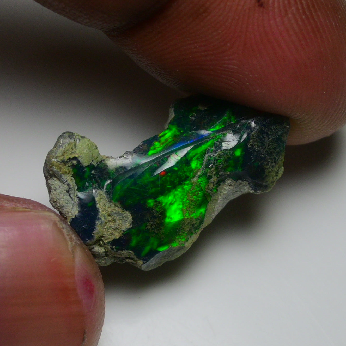 Rare Black Opal 12.90 Carats | Natural Black Ethiopian Opal Rough - Ready for Cutting & Jewelry!