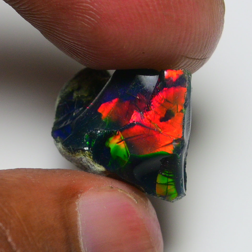 Rare Black Opal 9.65 Carats | Natural Black Ethiopian Opal Rough - Ready for Cutting & Jewelry!