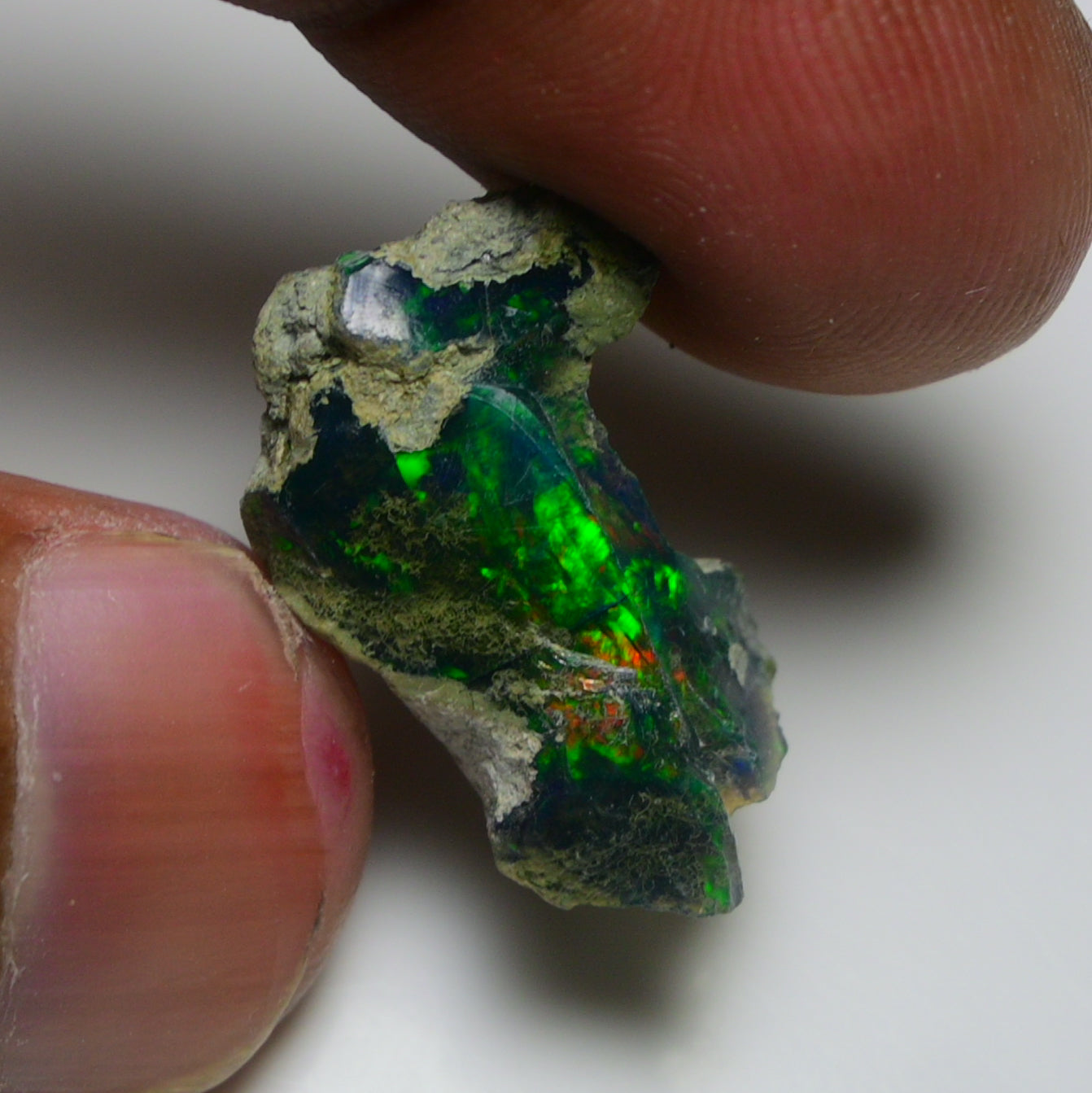 Rare Black Opal 12.90 Carats | Natural Black Ethiopian Opal Rough - Ready for Cutting & Jewelry!