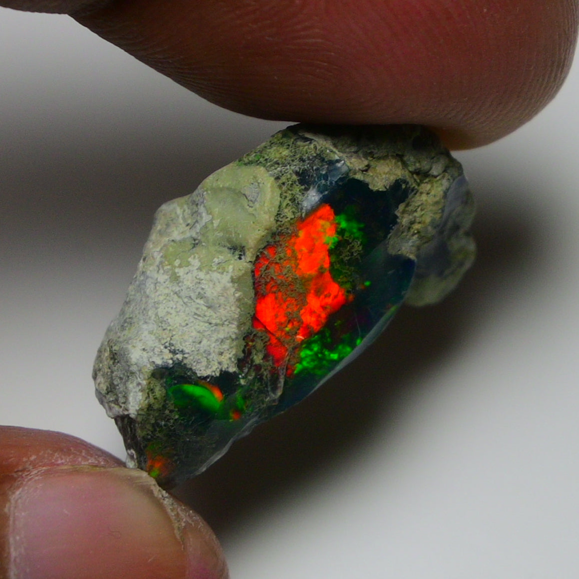 Rare Black Opal 12.90 Carats | Natural Black Ethiopian Opal Rough - Ready for Cutting & Jewelry!