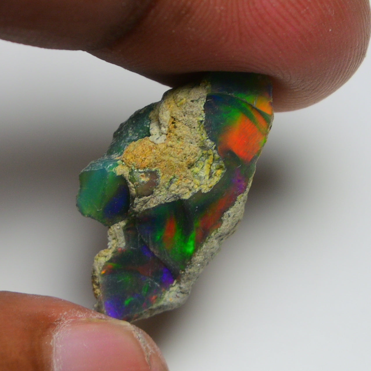Rare Black Opal 10.00 Carats | Natural Black Ethiopian Opal Rough - Ready for Cutting & Jewelry!