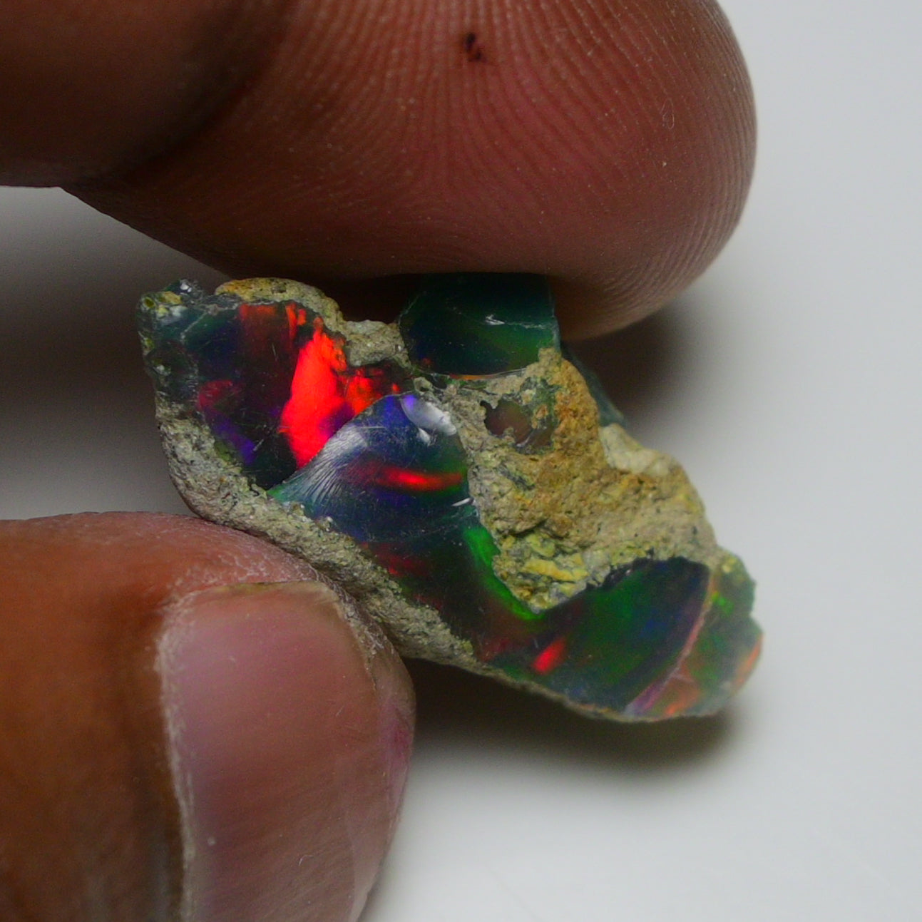 Rare Black Opal 10.00 Carats | Natural Black Ethiopian Opal Rough - Ready for Cutting & Jewelry!