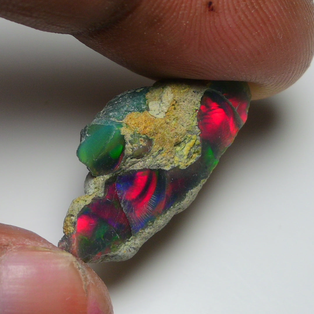 Rare Black Opal 10.00 Carats | Natural Black Ethiopian Opal Rough - Ready for Cutting & Jewelry!