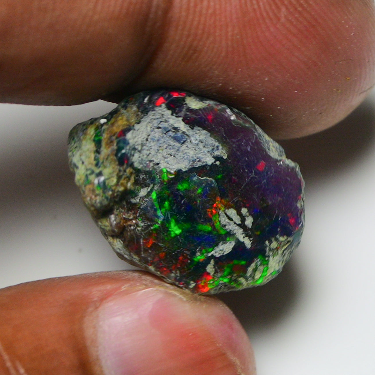 Rare Black Opal 18.50 Carats | Natural Black Ethiopian Opal Rough - Ready for Cutting & Jewelry!