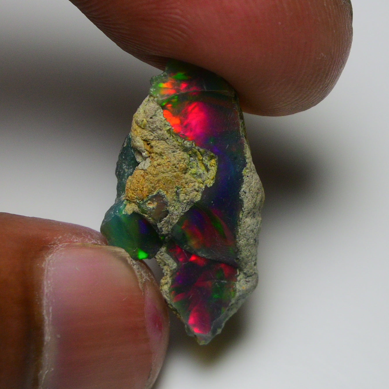 Rare Black Opal 10.00 Carats | Natural Black Ethiopian Opal Rough - Ready for Cutting & Jewelry!