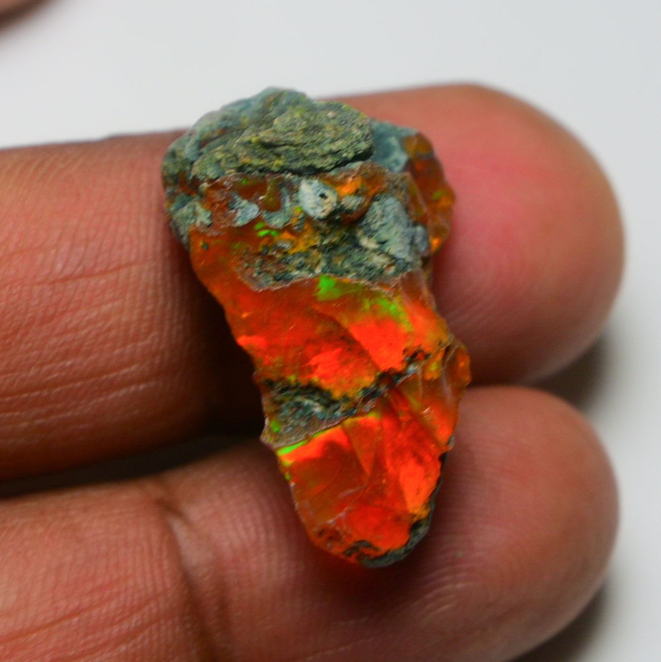 Rare Orange Opal 13.50 Carats | Natural Orange Ethiopian Opal Rough - Ready for Cutting & Jewelry!