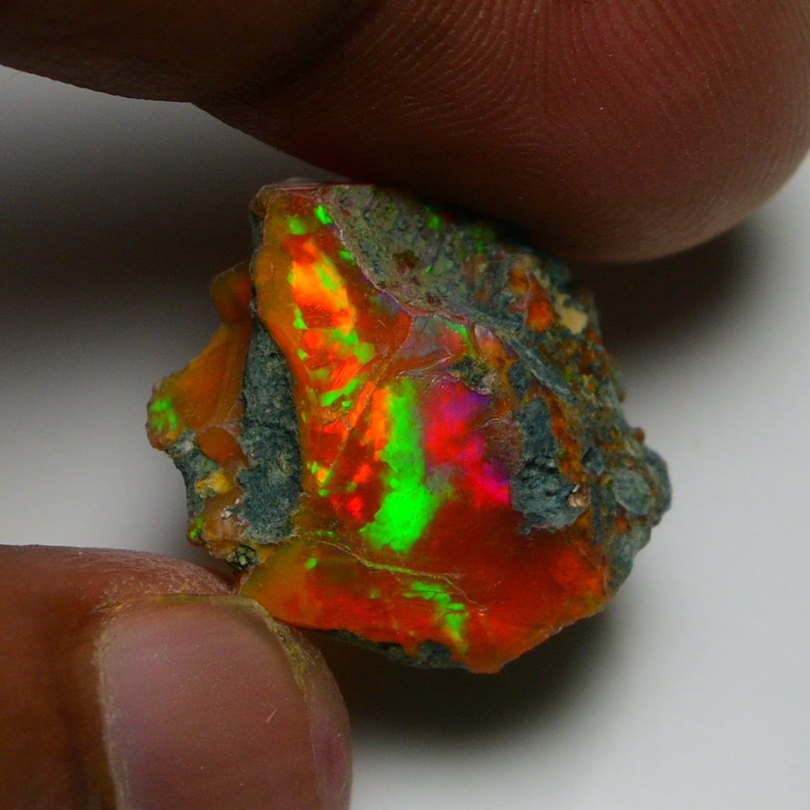 Rare Orange Opal 14.80 Carats | Natural Orange Ethiopian Opal Rough - Ready for Cutting & Jewelry!
