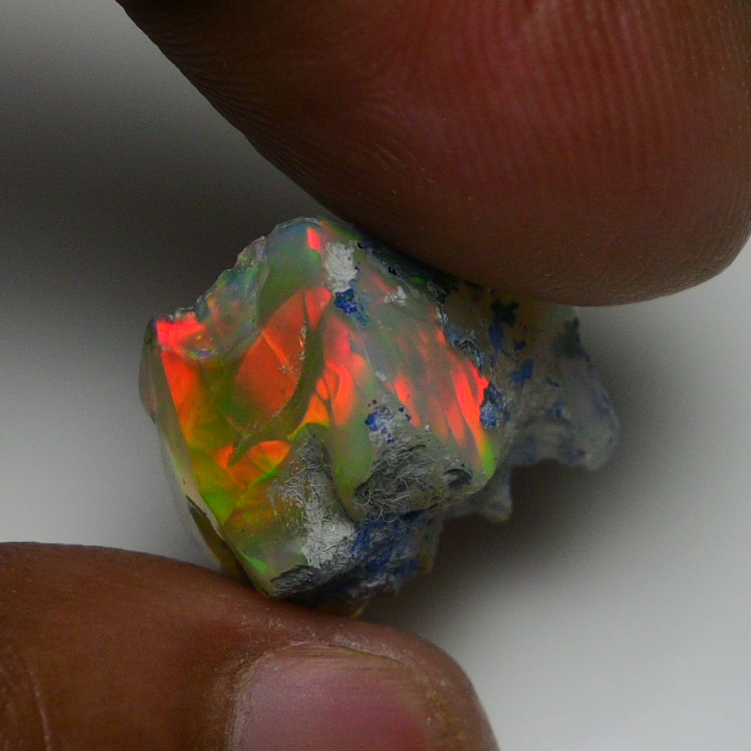 Rare Black Opal 14.75 Carats | Natural Black Ethiopian Opal Rough - Ready for Cutting & Jewelry!