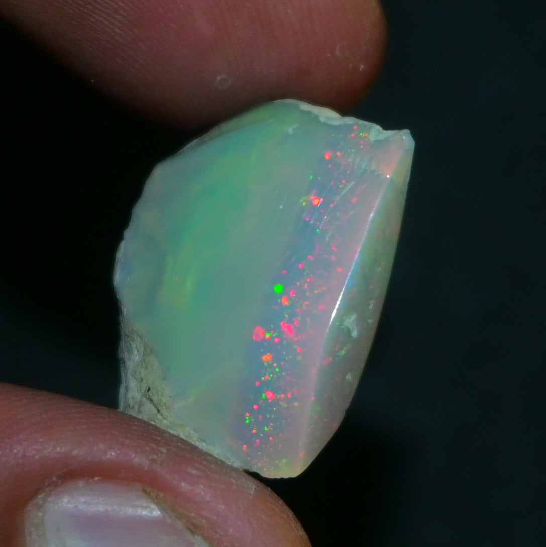 White Opal 16.20 Carats | Natural White Ethiopian Opal Rough - Ready for Cutting & Jewelry!