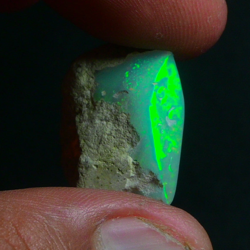 White Opal 16.20 Carats | Natural White Ethiopian Opal Rough - Ready for Cutting & Jewelry!