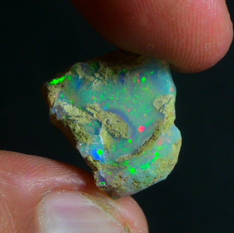 White Opal 16.85 Carats | Natural White Ethiopian Opal Rough - Ready for Cutting & Jewelry!