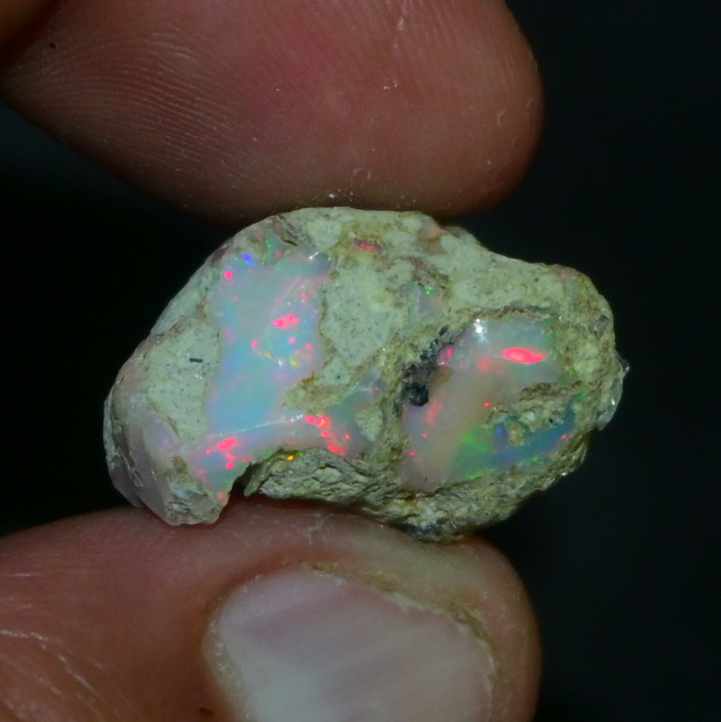 White Opal 17.15 Carats | Natural White Ethiopian Opal Rough - Ready for Cutting & Jewelry!
