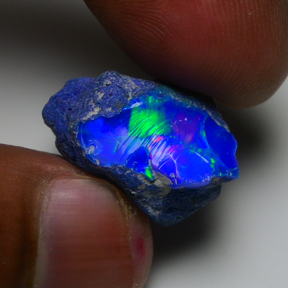 Rare Blue Opal 17.40 Carats | Natural Blue Ethiopian Opal Rough - Ready for Cutting & Jewelry!