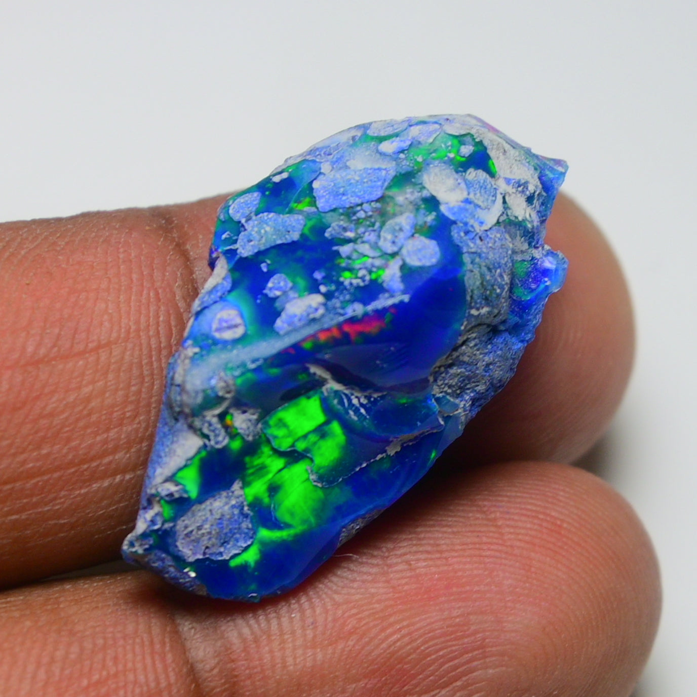 Rare Blue Opal 19.30 Carats | Natural Blue Ethiopian Opal Rough - Ready for Cutting & Jewelry!