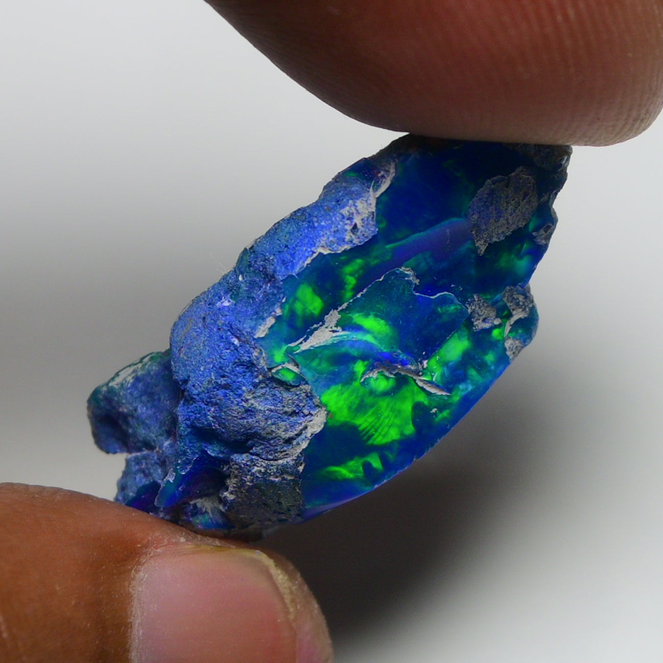 Rare Blue Opal 19.30 Carats | Natural Blue Ethiopian Opal Rough - Ready for Cutting & Jewelry!