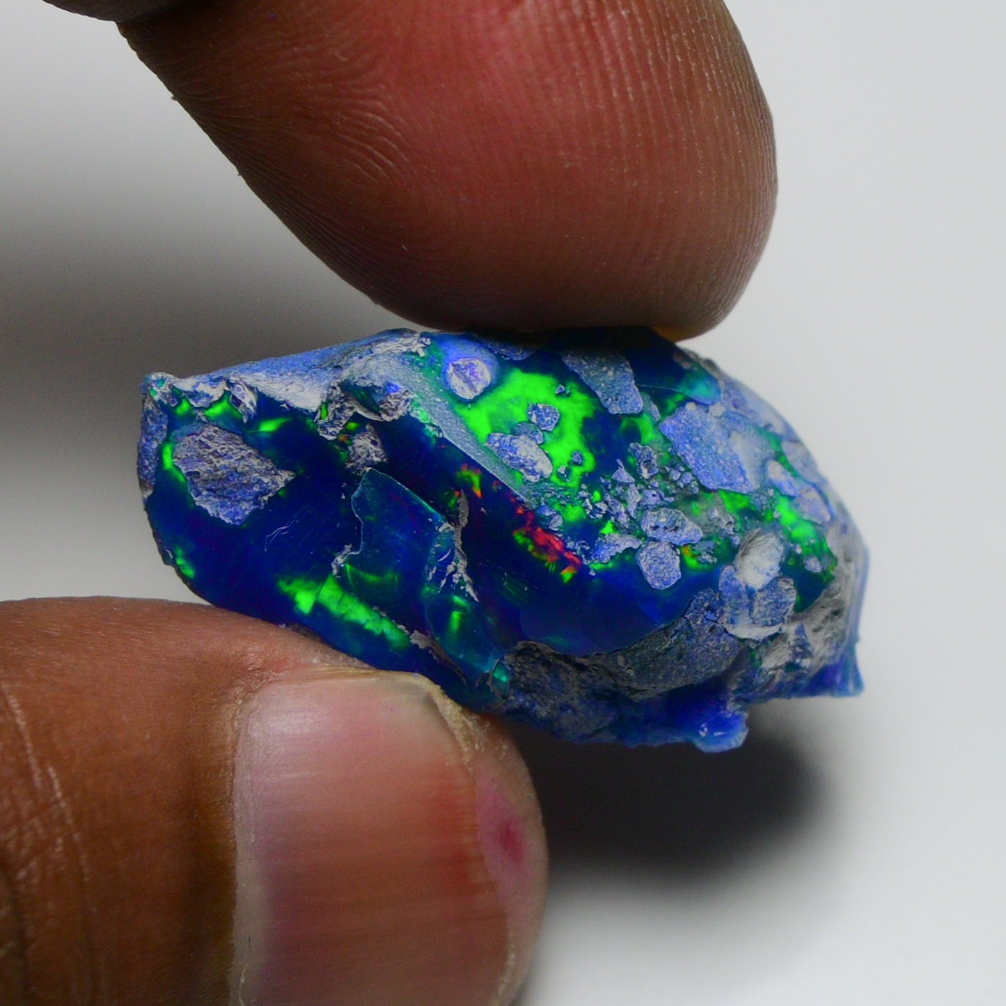 Rare Blue Opal 19.30 Carats | Natural Blue Ethiopian Opal Rough - Ready for Cutting & Jewelry!