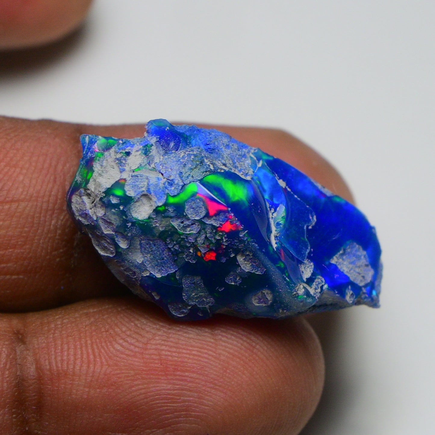 Rare Blue Opal 19.30 Carats | Natural Blue Ethiopian Opal Rough - Ready for Cutting & Jewelry!