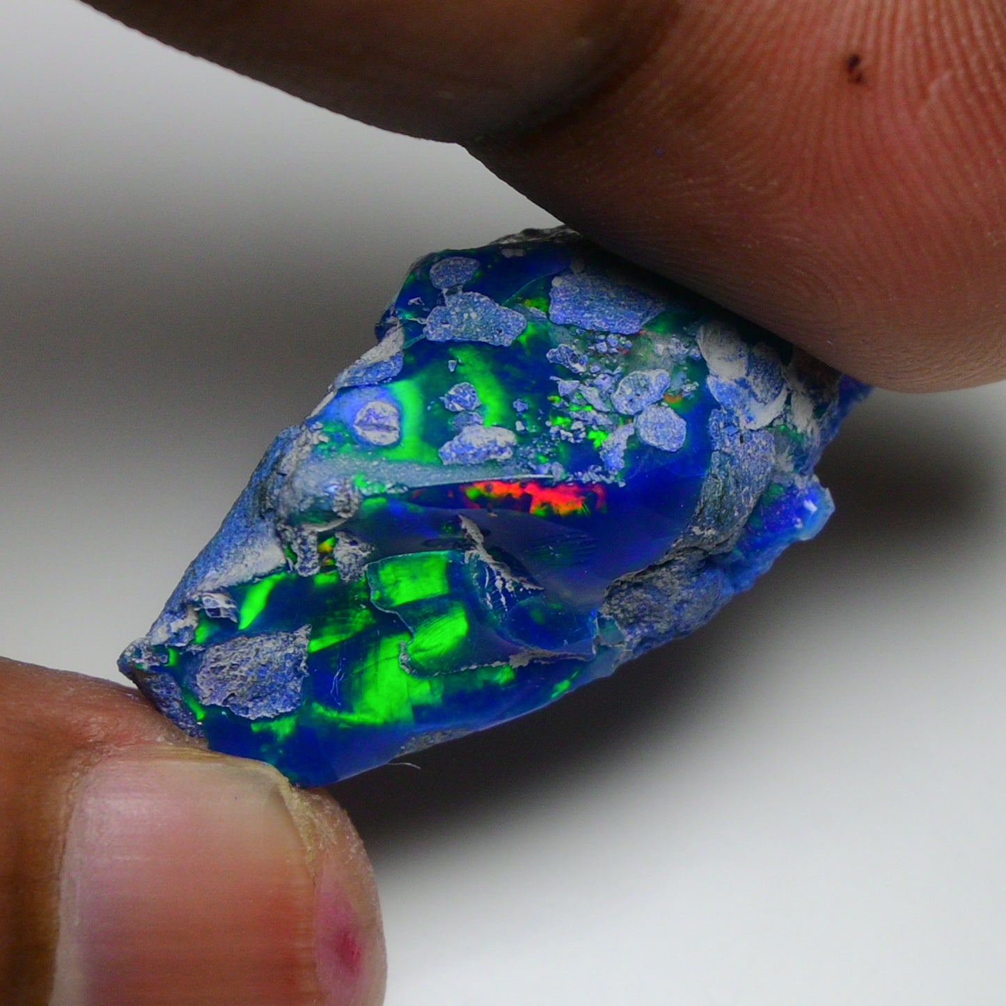 Rare Blue Opal 19.30 Carats | Natural Blue Ethiopian Opal Rough - Ready for Cutting & Jewelry!